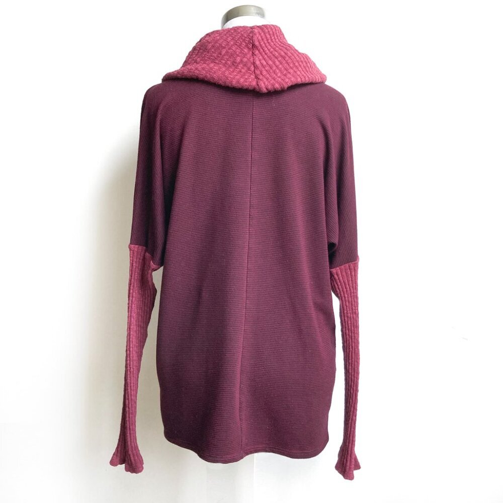 Michael Stars Thermal Knit Cowl Neck T-Shirt - Picture 3 of 10